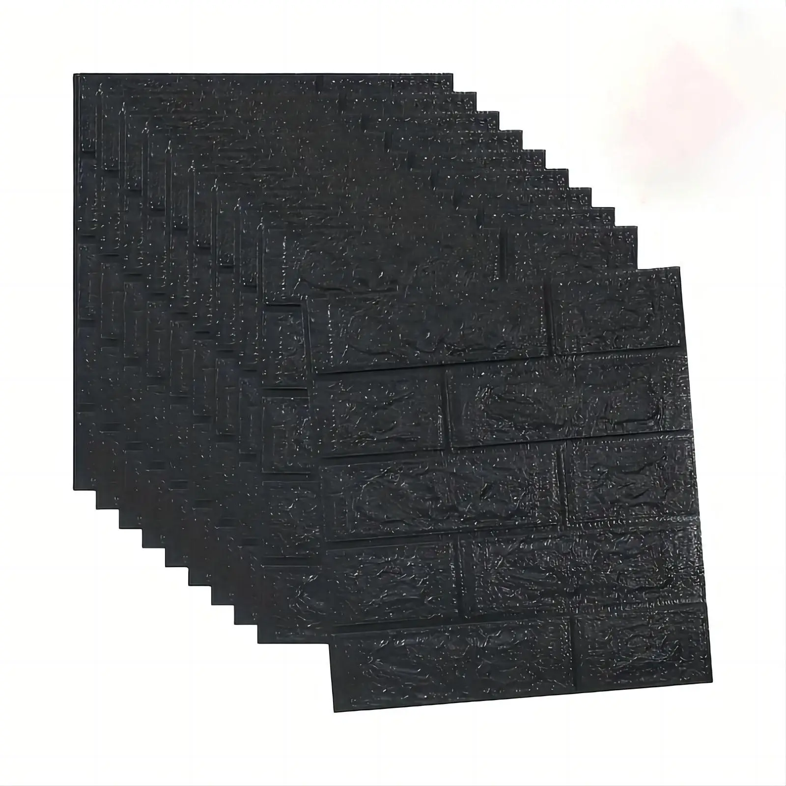 3D Design Self-Adhesive Wall Stickers, Foam Tile Wall Decal - Soft & Waterproof Adhesive Tiles Sticker, Decorative Panels - Easy to Stick - 15*13.8 In