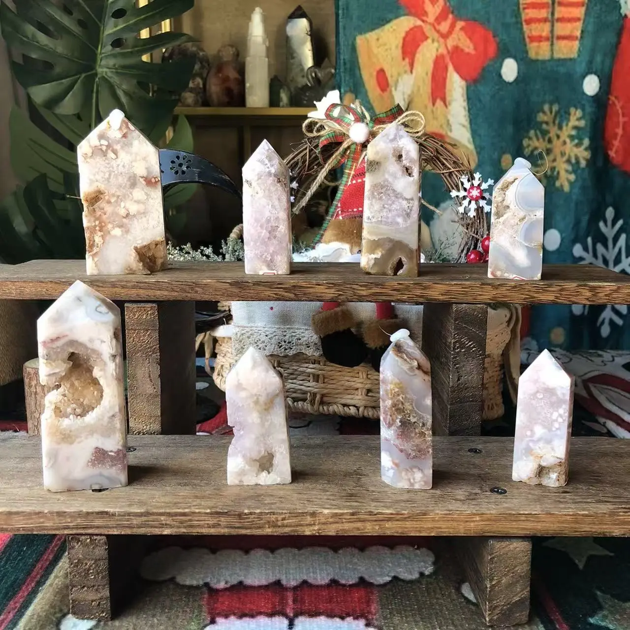 Natural Crystal Pink amethyst Tower Collection