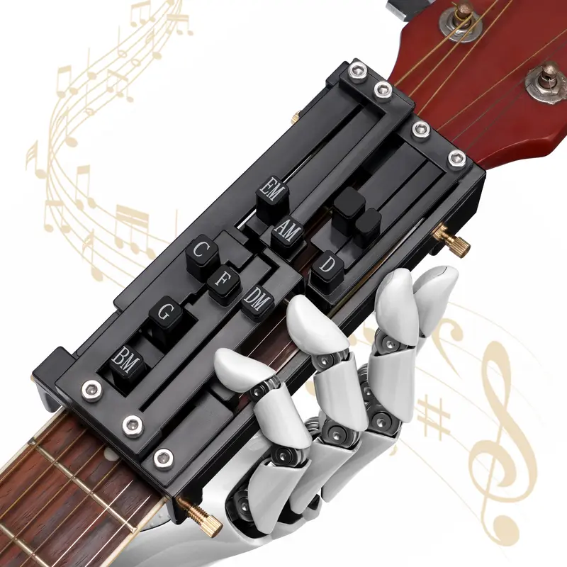 Crazy Discounts Alert ！Guitar Aid Chords Trainer, Guitar Chord Presser, Guitar Assisted Tool Learning System with Guitar Chart Teaching Practice Perfect Beginner Gift for Music Enthusiasts Musical Instrument Accessories