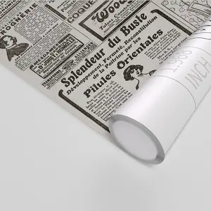 Vintage Newspaper Pattern Contact Paper, Self Adhesive Wallpaper, Removable Wallpaper Roll for Furniture Shelf Drawer Liner Home Decor