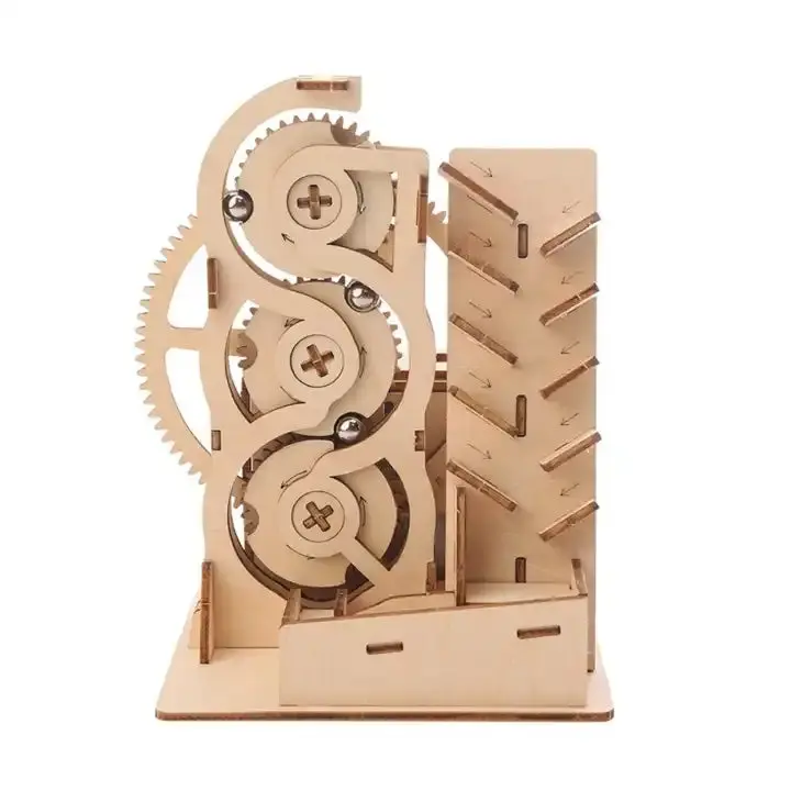 Solar Powered Wooden Marble Drop (With Battery)