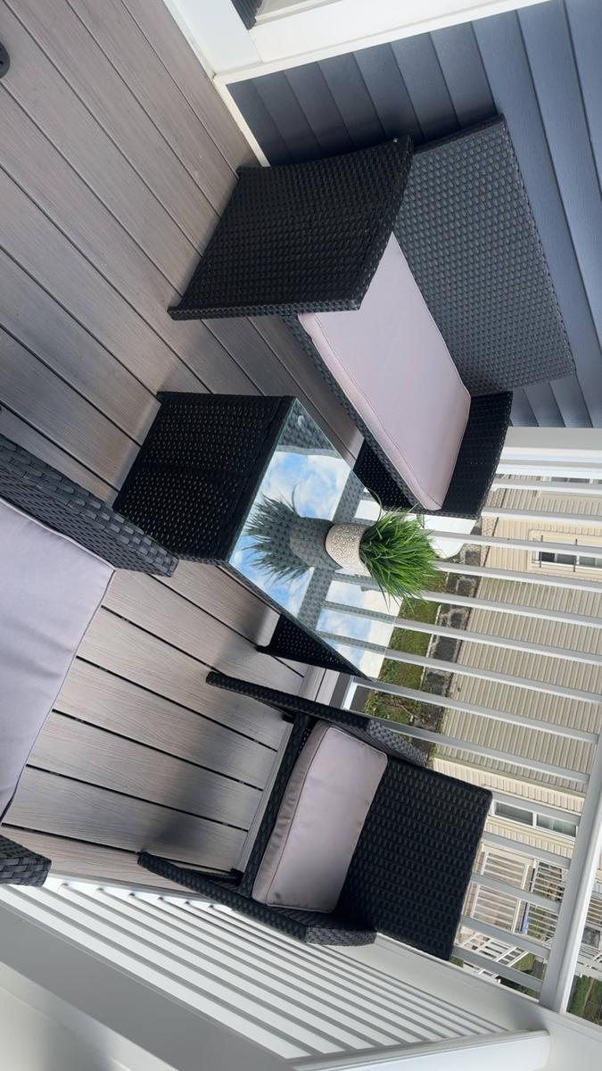 Item: New-black Rattan With Light Grey Cushion-4pcs