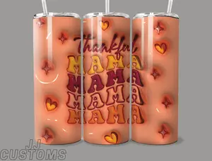 3D Mama Lightweight Portable Stainless Steel 20oz Reusable Water Bottle with Straw Lid, Classic Kitchenware Drinkware for Beverages