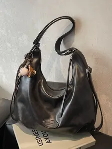 Women's Fashion Hobo Bag, Adjustable Shoulder Strap, Casual Crossbody Armpit Bag, Decorative Pendant Design, Trendy Daily Use, Handbag Shoulder Bag, Crossbody Purse