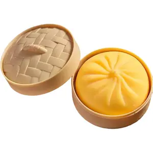 Giant Gummy Dumpling with Steamer Soft Rainbow Bun Stress Relief Toy |   Super Squishy Sensory Dough Ball for Kids & Adults |   Funny Desk Squeeze Toy for Party and Birthday Gifts |   Valentine’s Day Countdown – Sweet Squishy Surprise for Love!