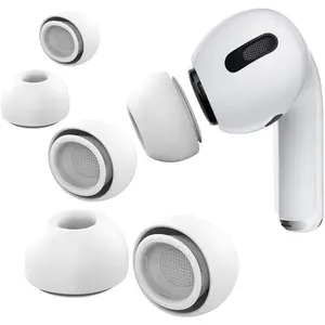 [6 Pairs] Airpod Pro Tips Earbud Replacements for  Airpods Pro & Airpods Pro 2 2nd Generation - Small, Medium and Large (White)