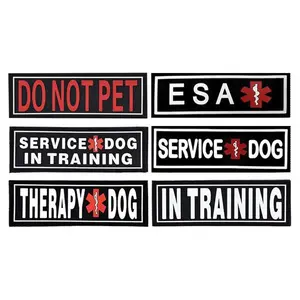 DOGLINE - Pair Of Removable 3D Rubber Dog Harness Patches (3 sizes)
