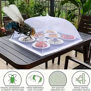 Foldable Vegetable Cover, Dustproof Table Cover, Mosquito and Insect Protection, Summer Leftover Food Cover, Breathable Mesh Food Cover