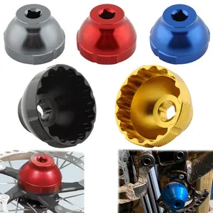 Bike Bottom Bracket Tool, Freewheel Remover & Locknut Wrench Set, Lightweight Bike Shop Maintenance Kit, Suitable for Most Entry-level Bicycles