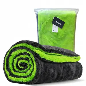 AUTTIK 48x24“ Car Drying Towel, 1400GSM Microfiber Drying Beast - Dual-Sided Twisted Loop Weave, Ultra Absorbent & Scratch-Free, Detailing Towel for Cars and Boats Microfibercloth