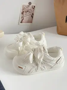 Women's Ballet Style Soft Sole Training Shoes, Breathable Puff Sneakers, Casual Sporty Shoes A6051, New Arrival