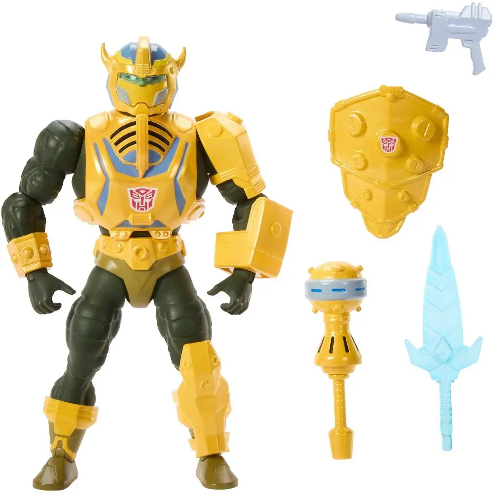 Masters of Universe Origins & Transformers Bumblebee Armor Man At Arms Action Figure MOTU 5.5" Toy