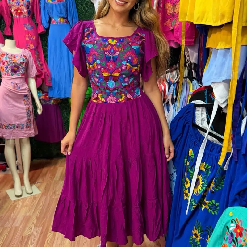 Vestido Julia Monarca en tela rayón