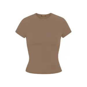 Ribbed Short Sleeve - Mocha