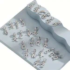 1 Set Of 26 Letter Pendants, Alloy, Suitable For DIY Jewelry Making Bracelet Beads, Chain Jewelry, Jewelry Making Materials, Arts And Crafts Sewing Accessories, New Year, The Best Gift For Parties