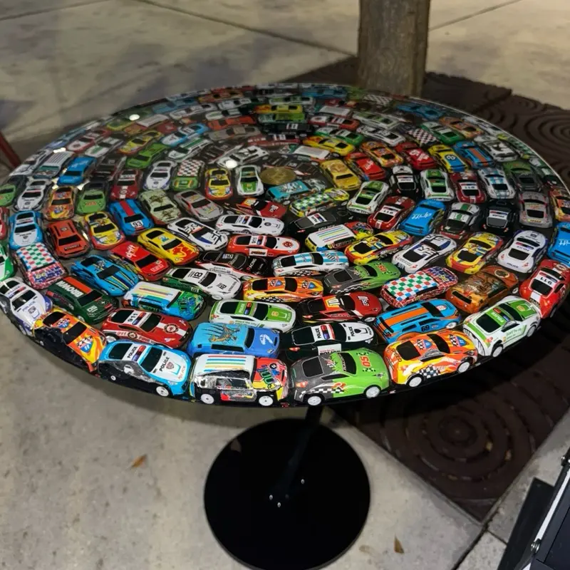 Car Racing In Table 220 Racing cars- resin table - TikTok Shop