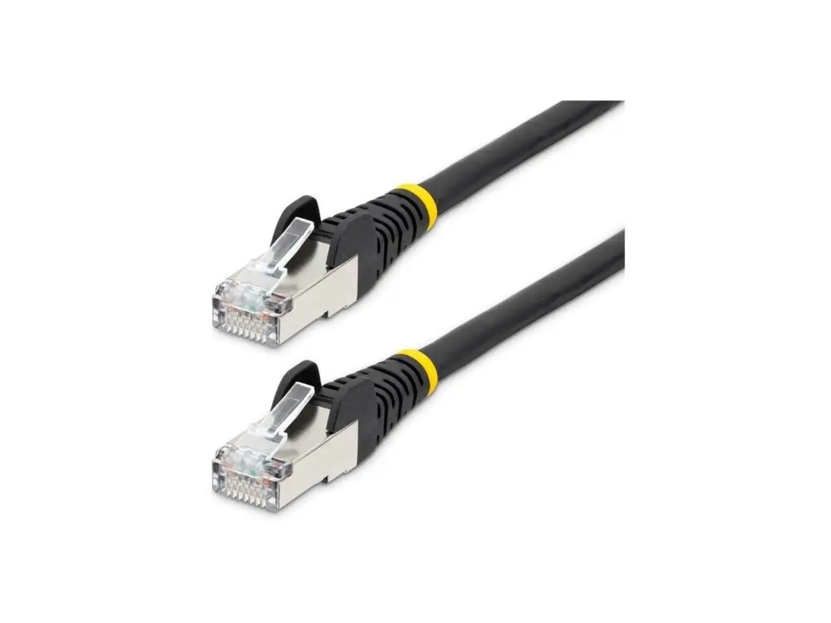 StarTech NLBK6FCAT6APATCH Shielded CAT6a Snagless S-FTP Ethernet Cable - 6 ft, Fast Network, Black