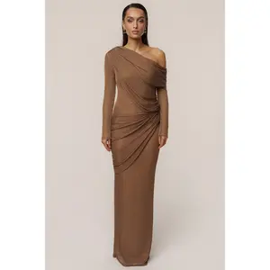 Bronze Opulent Metallic Maxi Skirt