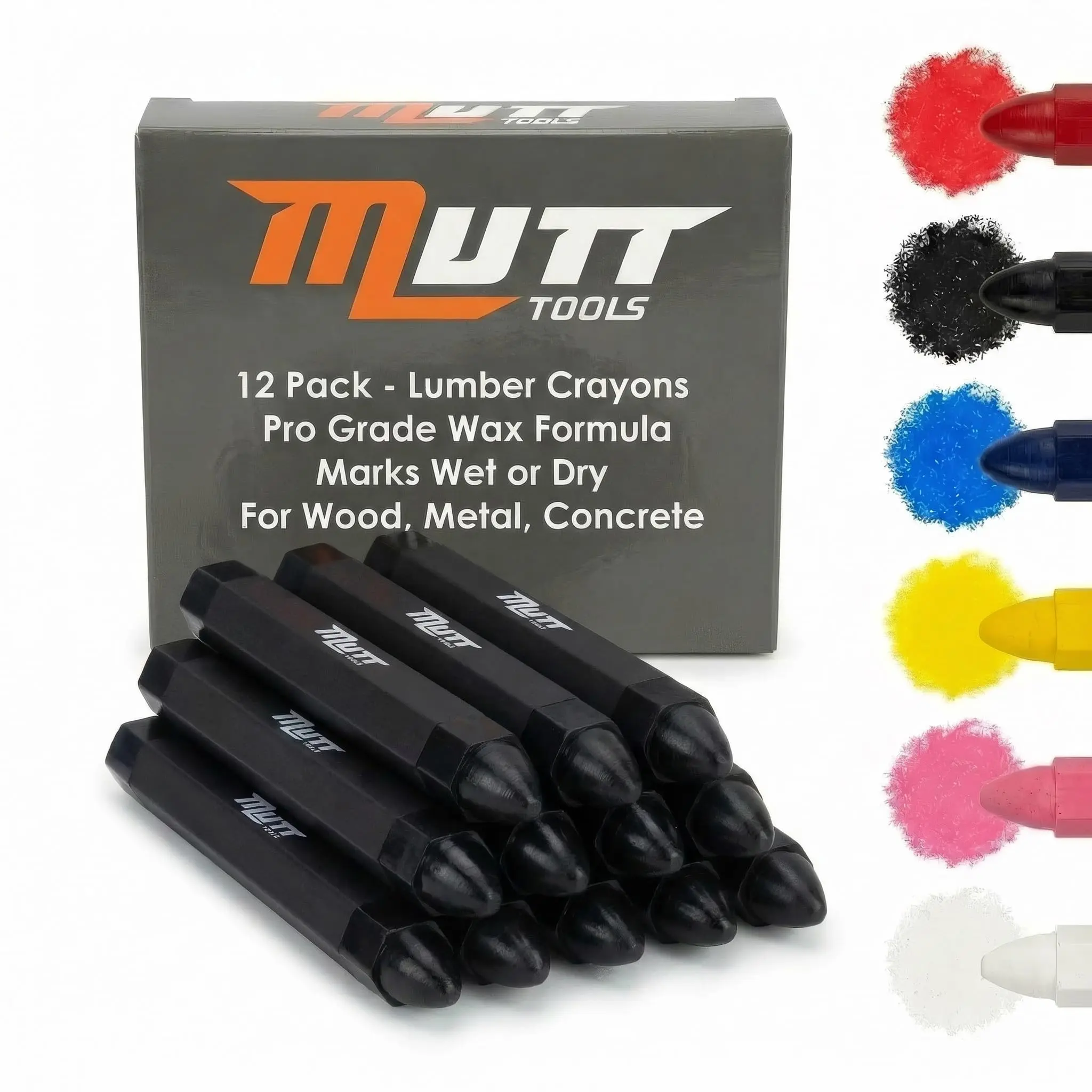 Mutt Tools Lumber Crayons, 12 Pack - TikTok Shop