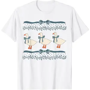 1980s Blue Ribbon Goose With Hearts T-Shirt