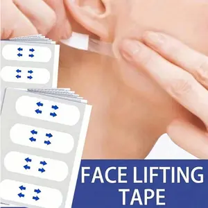 Facial lifting tape, instant lifting and firming mask, invisible lifting patches, wrinkle patches, tightens the chin, reduces fine lines, shapes a V-shaped face, seamless transparent light beige firming patches, reduces wrinkles around the eyes and double