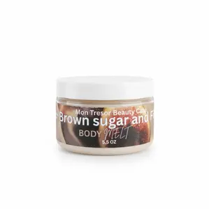 Mon Tresor Beauty Care Brown Sugar and Fig type Body Melt 5 oz - Rich, Creamy Texture, Moisturizing & Hydrating, Smooth Blend for Daily Use, Silky Scent Fragrance Luxury Moisturizer Scented