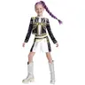 Female 3-Pieces Modern Dance Performance Set - Soft Fabric, 3D Prints, Long Sleeve Top, Jacket, Shorts, Role Play, Superstar Style, Halloween Stage Show Costume