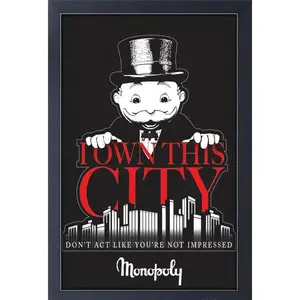 Monopoly I Own This City Gelcoat Poster Board Game Vintage New Fun!! Funny Poster, Fun Poster, Wall Decor