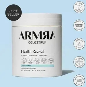 ARMRA Colostrum Powder | Unflavored Keto, Gluten & Fat-Free | 30 Servings