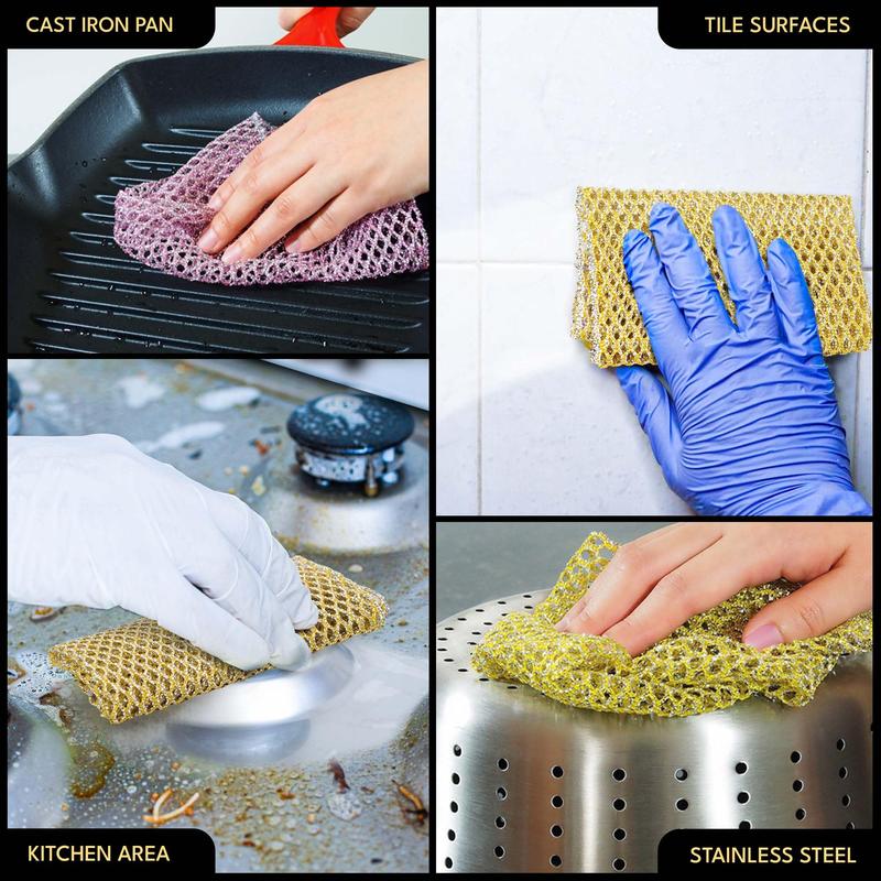 Heavy Duty Non Scratch Scrubbers - Replace Kitchen Sponges for Dishwashing with Our Scouring Pads