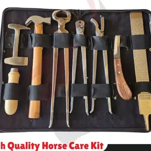 Professional Heavy Duty Farrier Tool Kit Hoof Nipper Clincher Rasp Horse Care with Quality Horse Care Kit