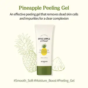 SKINFOOD Pineapple Peeling Gel 100ml - Deep Facial Exfoliating Gel with Aloe for Clear Skin & Blemish-Free - Dead Skin Remover for Face - Smooth Soft Moisture Boost Peeling Gel