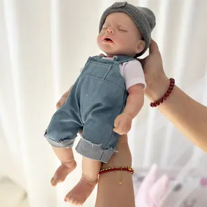 16Inch Full Body Silicone Baby Doll Gift Silicone Dolls Floppy Silicone Reborn Squishy Baby Doll With Accessories summerwins Soft Cuddly Gift,summerwins