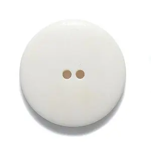 24BN114-BU: Bone WHT Button 24mm 2HOLE - 10PC