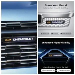 LED Front Hood Grille Emblem Light - Fits Chevrolet Silverado/Equinox/Blazer, No-Drill Installation, Plug & Play, Upgrade Vehicle Style