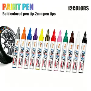 【2026 New Upgraded Waterproof Tire Paint Pen】Permanent Oil-Based Marker for Rims - DIY Custom Lettering Auto Detailing Tool, Quick-Dry & Fade-Resistant Tire Coating, Easy Application Car Mods Accessories Gift for Men