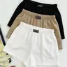 3-Pack Linen Blend Elastic Waist Shorts – Casual Solid Color Relaxed Fit Shorts for Women, Beach Shorts Clothes, Summer Loungewear, Breathable Lightweight Fabric, Everyday & Beach Outfit Staple, Versatile Neutral Bottoms for Comfort Style Lovers