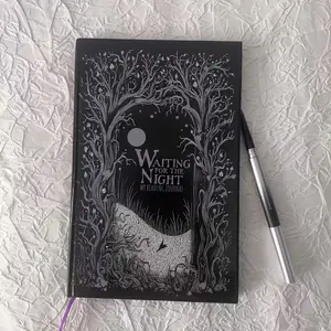 Gothic Inspired Reading Diary Journal, Adult Use Gothic Style Reader Notebook, 150 Pages, Hard Cover, Moonlight Theme Art Cover