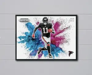 Prizm Black Julio Jones 2026 Color Blast 12x17 Poster Atlanta Falcons