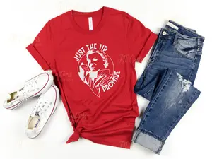 Printing Summer Regular Sleeve Cotton-Polyester Canvas T-Shirt for Men