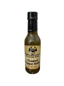 Pepper Belly Pete's Candied Pepper Sauce Sweet & Spicy Flavor 5 oz Bottle Made in USA Jalapeno Peppers Salt Ingredient