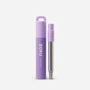 Two Tone Pocket Straw - Purple