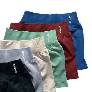 DFYNE Women Workout Gym Shorts High Stretch Yoga Running Booty Scrunch Bum Low Ribbed Waist Band Seamless Exercise Shorts