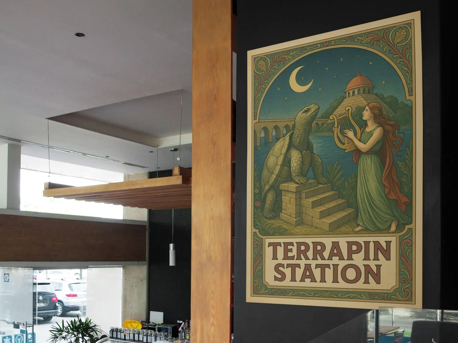 Grateful Dead "Terrapin Station" Art Print - Vintage Psychedelic Turtle Moon Egypt Retro Folk Style Wall Decor Poster