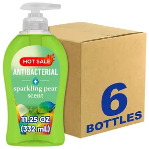 Antibacterial Liquid Hand Soap, Sparkling Pear Scent | Moisturizing Hand Wash for Soft & Clean Hands | 11.25 fl oz, 6 Pack