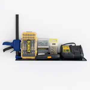 Elkton Garage Wall Shelf Holds 35 lbs Fits E-Series Drill Power Tool & Hand Tool Racks Easy Install Hardware Included 17" x 8.5" x 2"