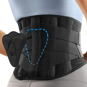 Back Brace for Lower Back ,Lumbar Support Belt for Men & Women with 3D Lumbar Pad, Ergonomic Back Saver, Ergonomic Design and Soft Breathable Knit Material, Breathable Waistband