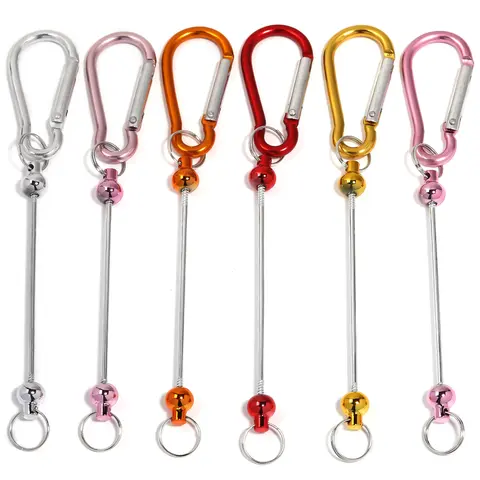 [P165] Alloy Climbing Buckle Jewelry Charms, Pack of 5 Multi-Colors DIY Decorations with 11 Different Colors for Beading & Jewelry Making