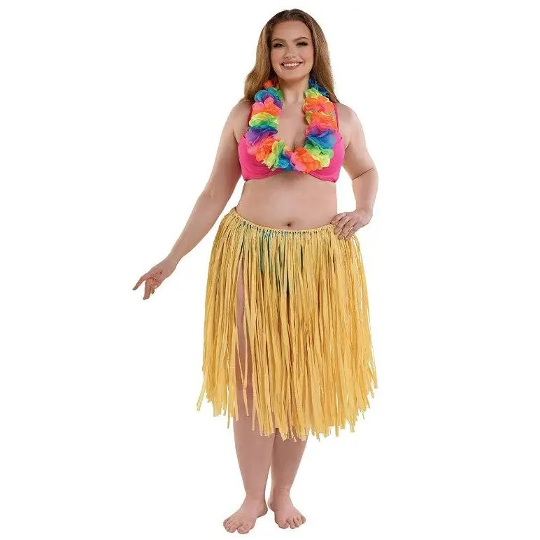 Natural Raffia Grass Skirt - Hawaiian - Costume Accessory - Adult - XL