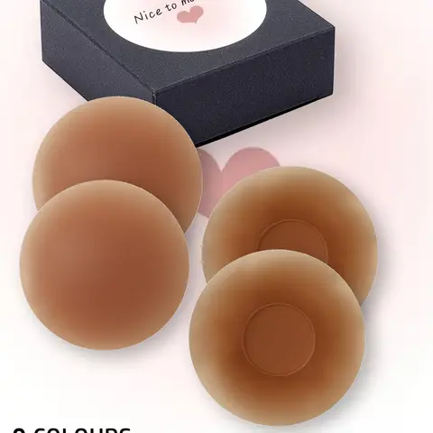 Women's Reusable Breast Stickers, Invisible Self-adhesive Breast Pasties, Breathable Comfortable Breast Stickers for Daily Wear, Bra, Bra Accessories, Soft Silicone Pads, Silicone Nipple Covers Reusable